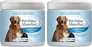 Smells Begone Air Freshener Pet Odor Absorber Gel - Made with Natural Essential Oils - Absorbs and Eliminates Odor in Pet Areas, Bathrooms, Cars, Boats (15 Ounce) (Pet Soothing Breeze Scent 2 Pack)