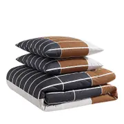 Marimekko Tiiliskivi Raita Cotton Duvet Cover Set, Full/Queen