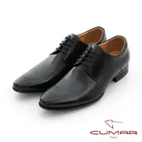 在飛比找momo購物網優惠-【CUMAR】商務菁英 紳士型男真皮德比鞋(黑色)