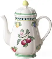 [Villeroy & Boch] French Garden Fleurence Coffee Pot, 1.25 Litre, Premium Porcelain, White/Multicoloured