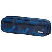Liht Lab Twin Zip Multi Compartment Pencil Case Navy Camo