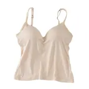 Women Tank With Built-in Bra Adjustable Spaghetti Strap Tank Top For Women Formal Daily Party Ball_Good quality Skin Color M
