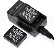 Mains/Car Battery Charger +2X 940mAh Battery for Panasonic DMW-BLE9E DMW-BLE9PP DMW-BLE9 DMW-BLG10E Lumix DC-TZ100 DC-TZ90 DMC-GX7 DC-GX9 DMC-GX85 DMC-GF5 DMC-GF6 DMC-LX100 II Camera