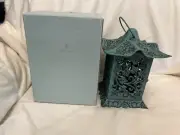 NEW NIB JAPANESE GARDEN VERDIGRIS PAGODA CAST IRON CANDLE LANTERN Partylite