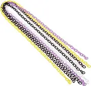 [MOKKHNB] 10pcs Vibrant Plastic Cable Chain Links for Lanyard Necklace Bracelet Eyeglass Durable Multi Color Connectors for Crafts Accessories and Jewelry Making