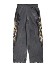 Balenciaga Detail Printed Elasticated-Waist Pants L black