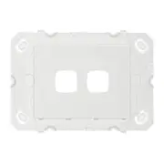HPM ARTEOR 2 Gang Wall Switch - Grid Only - White