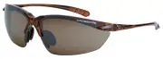 Crossfire Sniper Safety Glasses Brown Frame HD Brown Flash Mirror Lens Z87+