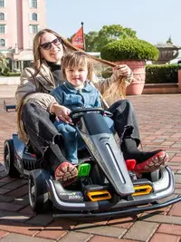 在飛比找樂天市場購物網優惠-兒童卡丁車漂移網紅四輪寶男女小孩商用遙控玩具電動汽車可坐大人