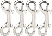 Gigicial Double Ended Bolt Snap Hooks, 110.2lb Stainless Steel Double Ended Bolt Snap Marine Grade, for Diving, Dog Leash, Horse Tack, Feed Buckets