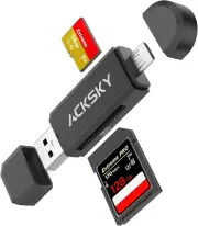 2-In-1 SD Card Reader & Micro SD Card Reader – Memory Card Reader with Micro SD