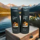 2 Dove 12 Oz Men Care 2 In 1 Formula Thick Strong Fortify Shampoo & Conditioner