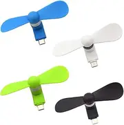 [ULBTER] Type USB C Mini Phone Fan for Samsung Galaxy S23+ S23 S22 S21 S20 S20+ S10 S9,Note 20 9 8,A54 A24 A23 A14 A12, for OnePlus 11 10 N20 N30 N100,for Google Pixel 7 pro 6 5 4 7A 6A [4 Pieces]