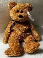 Ty Beanie Babies Fuzz Bear 1998 New w/Tags & Hang Tag Protector RETIRED