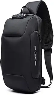 [ZUK] Anti Theft Sling Bag Shoulder Crossbody Backpack Waterproof Chest Bag with USB Charging Port Lightweight Casual Daypack