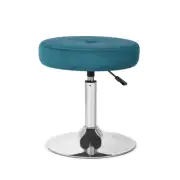 Adjustable Velvet Round Ottoman, 360° Swivel Freely Vanity Stool Makeup Stool...