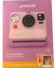 POLAROID NOW 2ND GENERATION I-TYPE INSTANT FILM CAMERA PURPLE +8 INSTANT PHOTOS