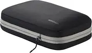 [Bee Nesting] Compression Packing Cubes Waterproof Travel Packing Cube for Suitcase-Dry Wet Separation Travel Luggage Packing Organizers Soft Convenient Travel Accessories(M, Black Grey)