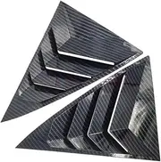 2Pcs Carbon Fiber Style ABS Sticker Door Rear Triangle Side Window Louver Shutter Cover Trim Compatible For Toyota Camry XV50 2012-2017
