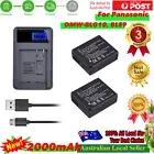 2 Battery +Charger For Panasonic DMW-BLG10E DMW-BLE9E Lumix TZ90 DMC-GX7 GF3 GF6