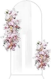 SpringUp Wedding Arches for Ceremony Wedding Arch Backdrop Stand Balloon Arch Stand Balloon Arch Frame for Party Decoration(White 2x1 Meters)