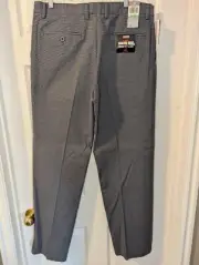 Dockers Signature Khaki Checked Pants Mens 34x34 Classic Fit Straight Gray NWT