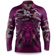 Queensland QLD Maroons SOO NRL Outback Polo T Shirt Sizes S-5XL!