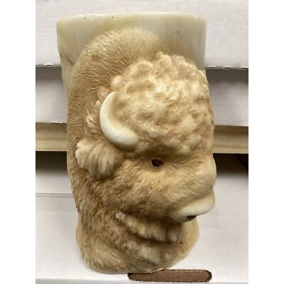Bison Unscented 3-D Pillar Candle Brand New Amazing Detail