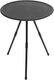 HIAKDOFT Portable Folding Round Table for Camping Height Lightweight Compact Design for Outdoor Activities Bbqs Picnics and Hiking