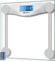 Digital Body Weight Bathroom Scale with Body Tape Measure, 8Mm Tempered Glass, 4