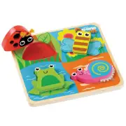 Tidlo Wooden Touch and Feel Puzzle - Bugs