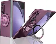 [CMYFUTNG] Magnetic for Galaxy Z Fold 6 5G Case,Magnetic Stand,Lightweight,Slim Fit Drop Protection Rugged Shockproof Cover for Galaxy Z Fold 6 5G, Shockproof Protective Phone Wine red 17-Z Fold6-06