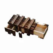 Secret Puzzle Wooden Box Adult Money Card Holder Secret Compartment