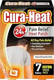 Cura Heat Back & Shoulder Pain, 1 Pack of 7 Patches