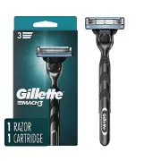Gillette Mach3 Razor for Men, 1 Razor Handle + 1 Blade Razor Refill +1 Cartridge
