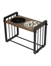 [PaWz] Pet Feeder Elevated Dual Raised Water Food Bowl Large in Multi