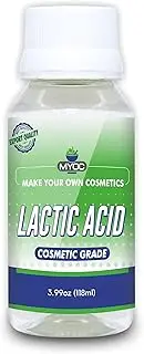 MYOC Lactic Acid – 3.99 Fl Oz / 118ml | Cosmetic-Grade Solution for DIY Skincare, Beauty Formulations & Personal Care