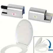 Stable and Strong Toilet Seat Attachment Soft Close Hinge Replacement Kit