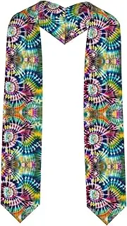 [EdWal] Exotic Tribe Tie Dye Style print Graduation Stole and Sash Class for Unisex Adult Honor Stole Honor Stole of 2025