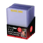 Ultra Pro: 3 X 4 Rookie Gold Thick 75PT Toploader 25ct