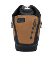 Flex roll-top backpack in canvas and suede One size Black/Dark Gold