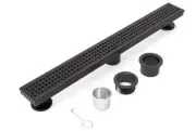 WEBANG 24 Inch Shower Linear Matte Black Rectangular Floor Drain - NEW