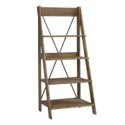 Bellevue WEIF90874 18-1/4"W 4 Shelf Farmhouse Cross-Back Pine - Brown