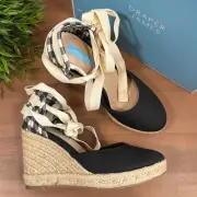 Draper James Olivia Lace Up Espadrilles Size 6.5
