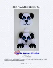 Panda Bear Coaster Set- Plastic Canvas Pattern or Kit