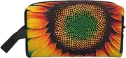 [FSCEV] Rainbow Sunflowers Storage Bag Toiletry Bag Travel Bag Cute Cosmetic Bag Makeup Accessories, White, One Size