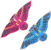 JUMPLAWN 2Pcs Outdoor Owl Kite Windproof Cartoon Owl Design for Fun Parks Beaches Random Color Easy Flying Kite for Family Entertainment