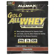 ALLMAX, GOLD ALLWHEY®, 100% Premium Whey Protein, Chocolate, 1.13 oz (32 g)