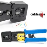 Crimping Tool For EZ-RJ45 Cat5e Cat6 Connectors End Pass Through Cutter RJ11
