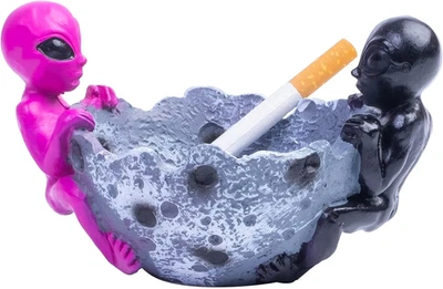 5.12" Home Ashtray, Outdoor Ash Tray for Cigarettes and Cigars, Alien Ashtrays,